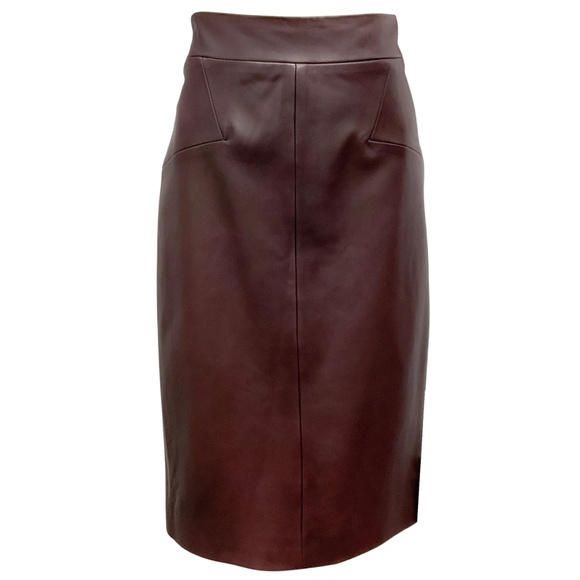 REISS BERRY REAGAN LEATHER PENCIL SKIRT - Picture 1 of 5